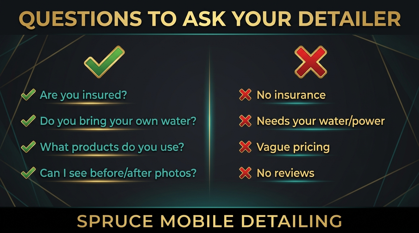 Questions to ask before booking a car detailer and red flags to avoid