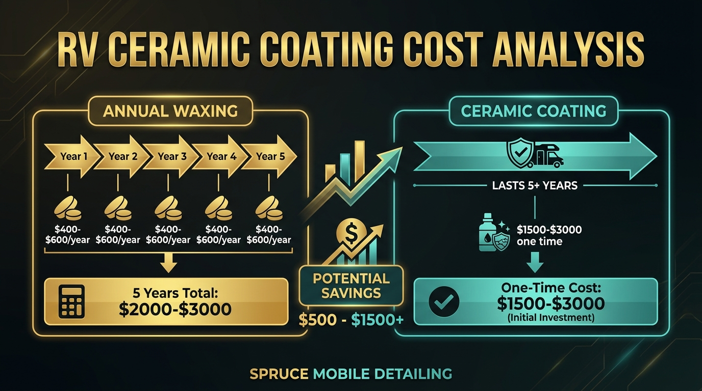 Ceramic coating vs wax 5-year RV cost comparison ROI break-even analysis