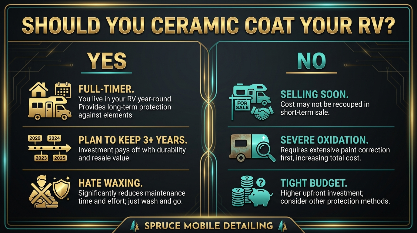 Should you ceramic coat your RV decision matrix outdoor storage age value Colorado
