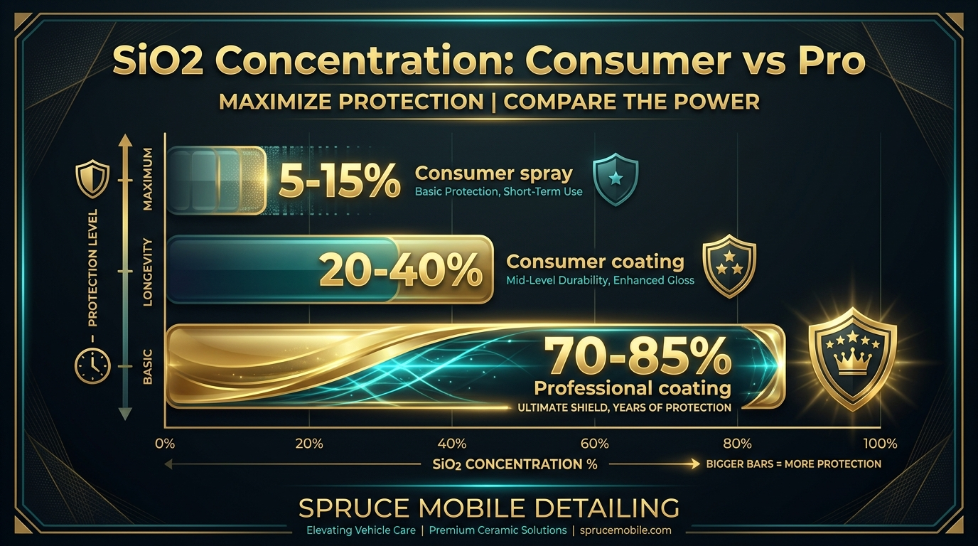 SiO2 concentration comparison consumer vs professional ceramic coating products