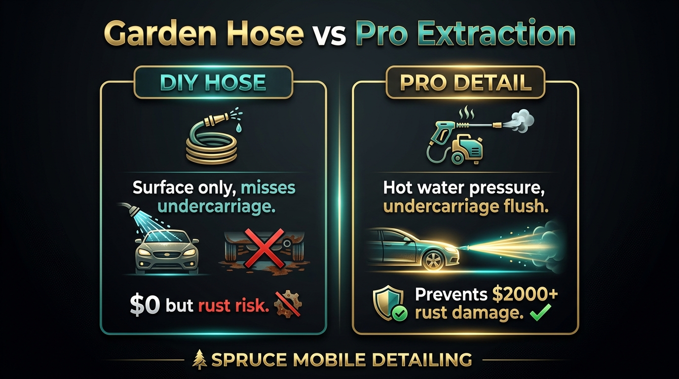 DIY garden hose rinse vs professional mud extraction comparison cost effectiveness