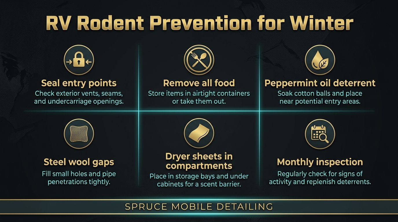 Keep mice out of RV Colorado winter guide seal entry points deterrents damage costs